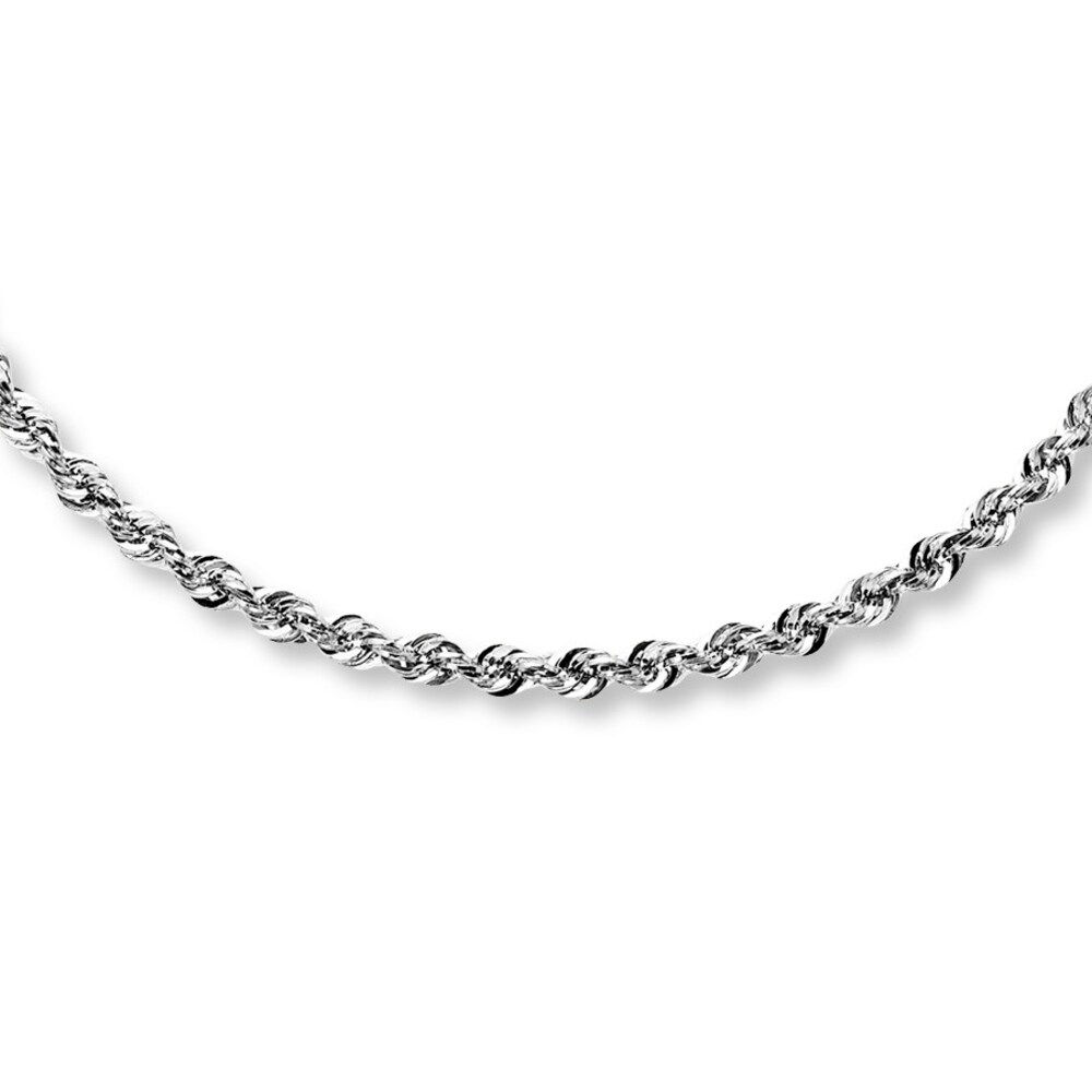 Rope Necklace 14K White Gold 24 Length 02RCY4O6