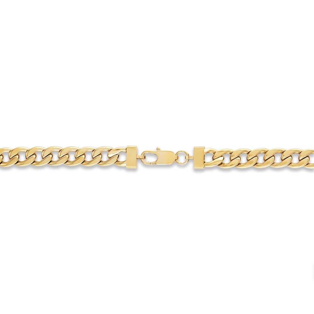 Curb Chain Necklace Gold Ion-Plated Stainless Steel 02pJphou