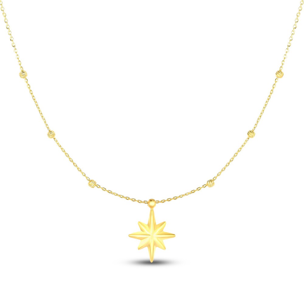 Star Necklace 14K Yellow Gold 03SogFbI