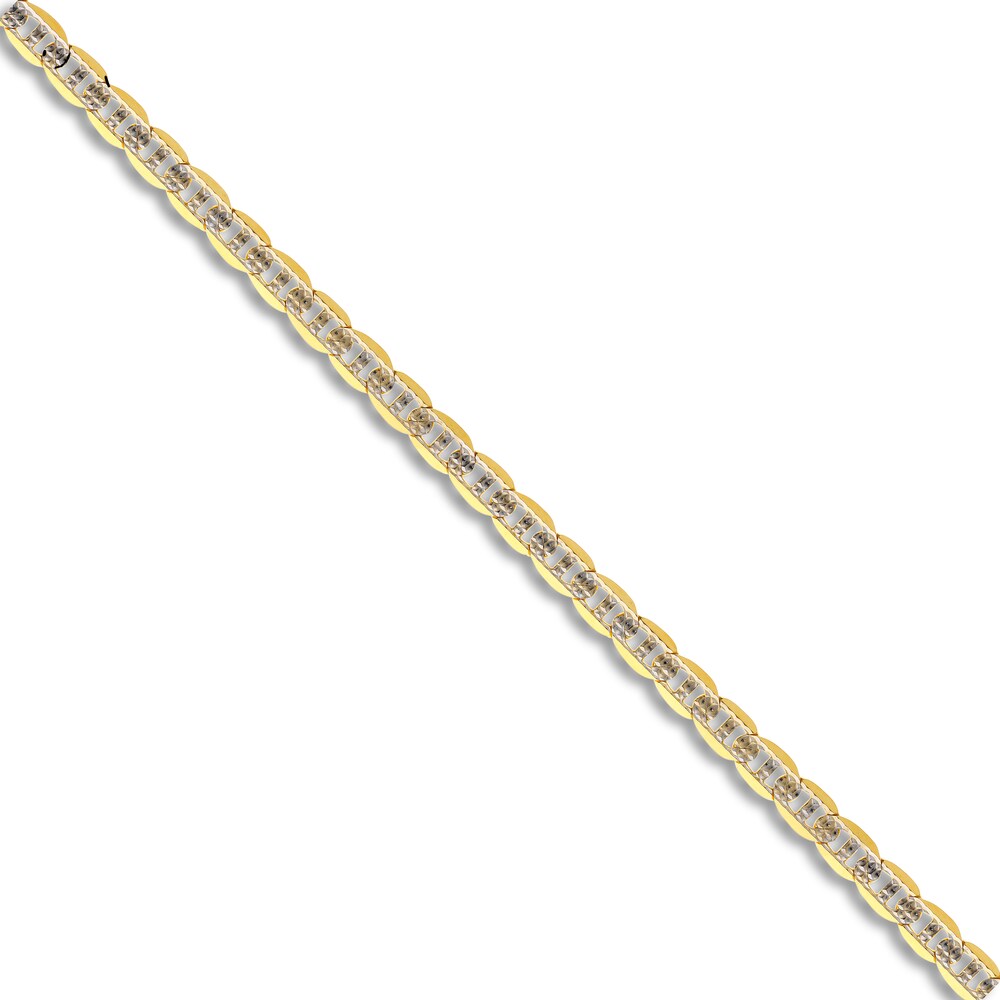 Faux Pave Mariner Chain Necklace 14K Yellow Gold 20\" 5.1mm 08q48PLS