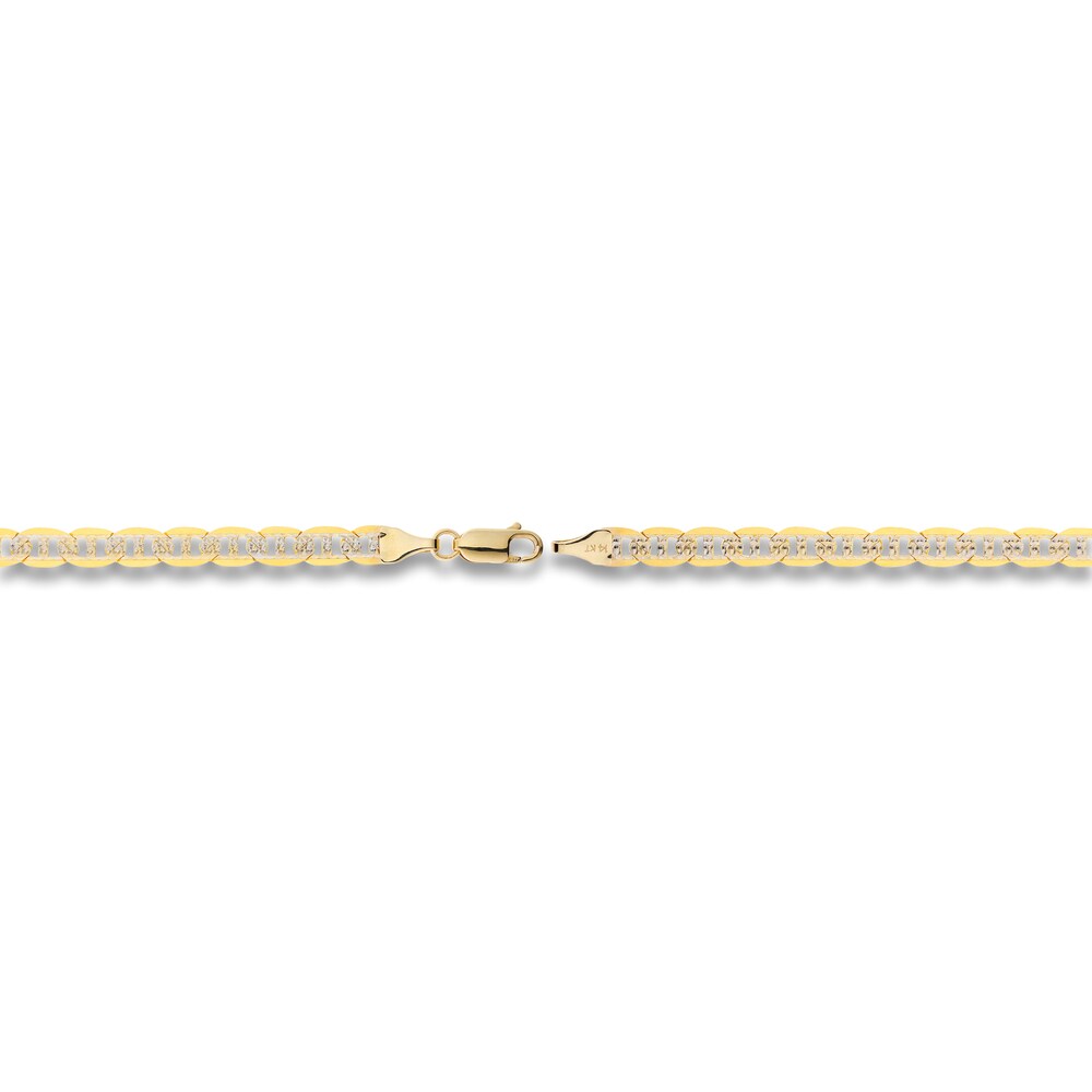 Faux Pave Mariner Chain Necklace 14K Yellow Gold 20\" 5.1mm 08q48PLS