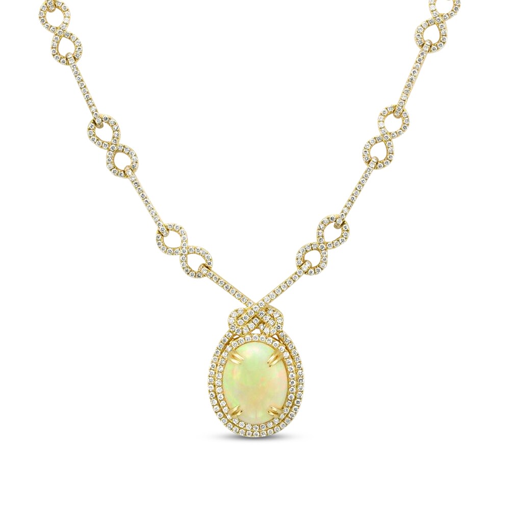 Le Vian Natural Opal Necklace 3-1/5 ct tw Diamonds 18K Honey Gold 0PYUmL3y