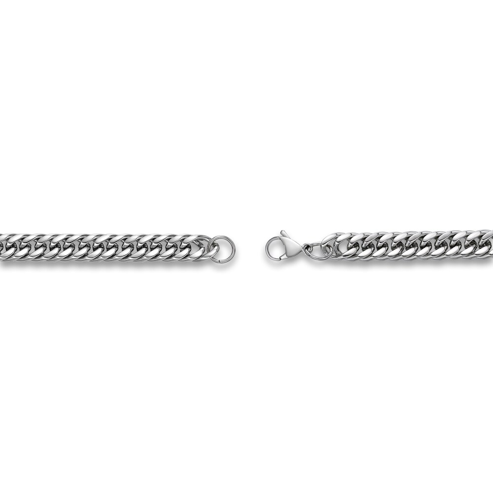 Men\'s Gourmette Chain Necklace Stainless Steel 9mm 24\" 0UuovDkl