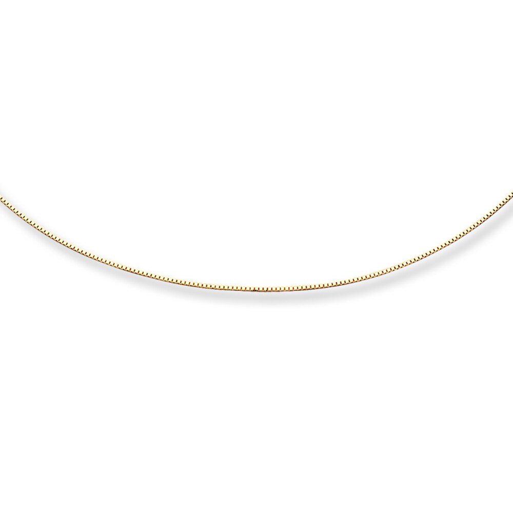 Adjustable Box Chain 14K Yellow Gold 16"-20" Length 0WjPToGP