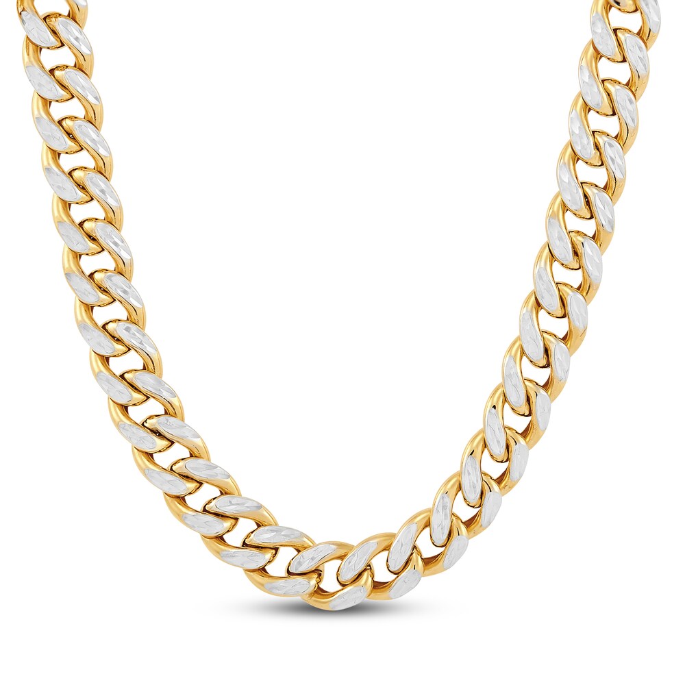 Curb Chain Necklace 10K Yellow Gold 22" 0ld9VkZ1