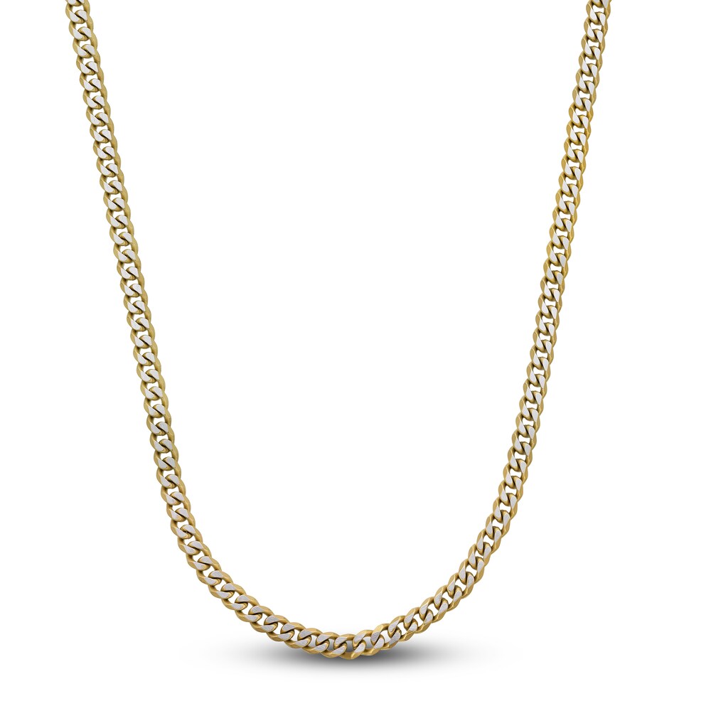 Men\'s Curb Chain Necklace Gold Ion-Plated Stainless Steel 8mm 20\" 0ntGng2i