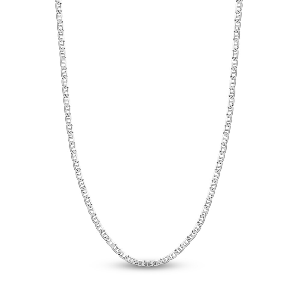 Mariner Chain Necklace 14K White Gold 24" 17cnMUNn