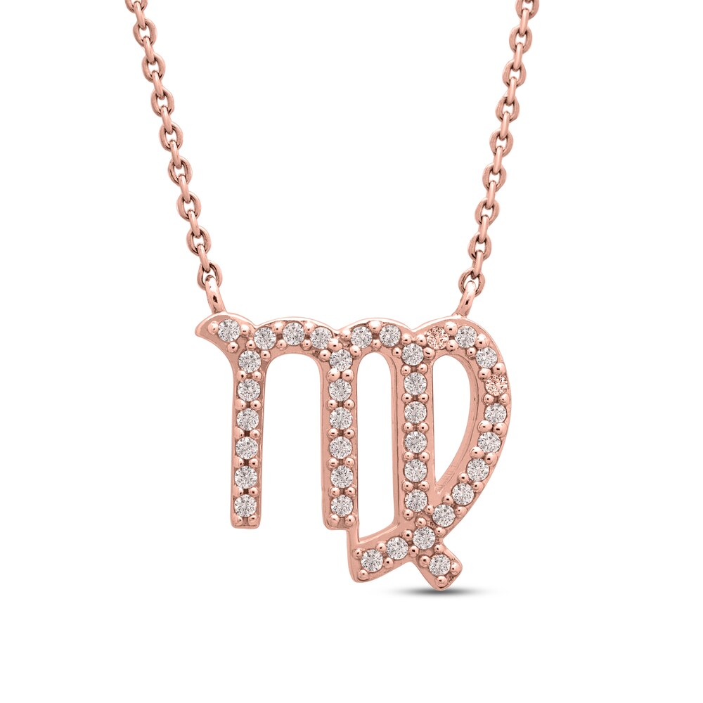 Diamond Virgo Necklace 1/10 ct tw 10K Rose Gold 1JEmKbIZ