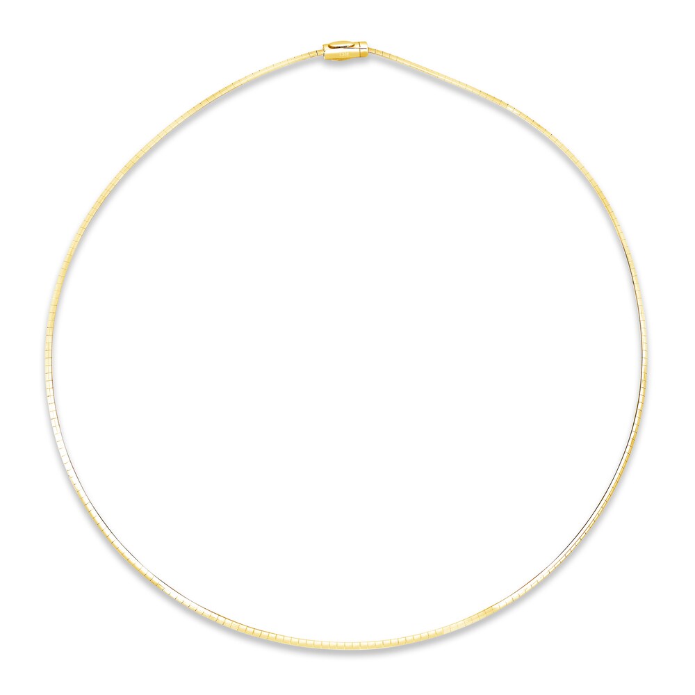 Reversible Necklace 14K Yellow Gold/Sterling Silver 3mm 1LIhKvuE
