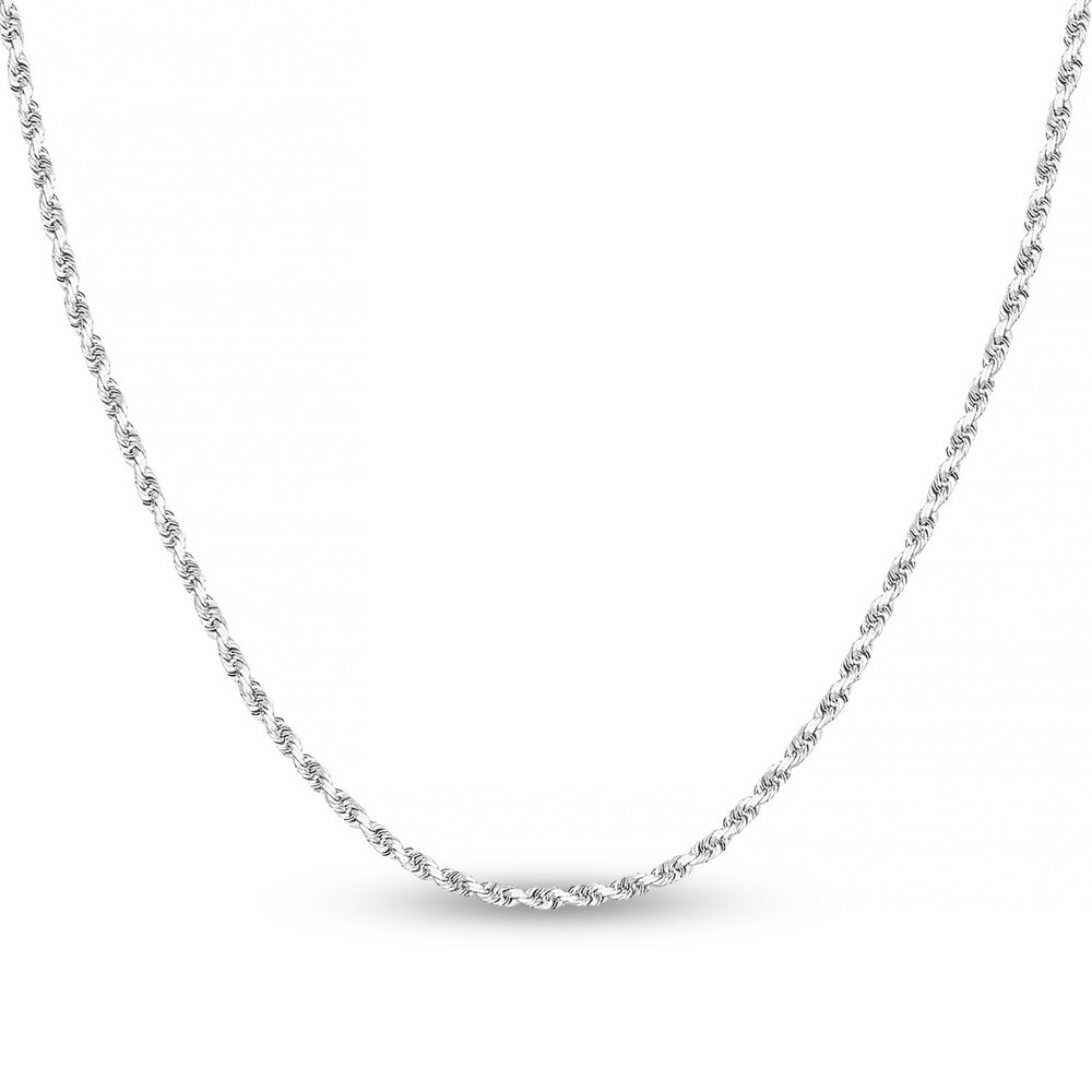 Diamond-Cut Rope Chain Necklace 14K White Gold 20" 1WtEGgf4