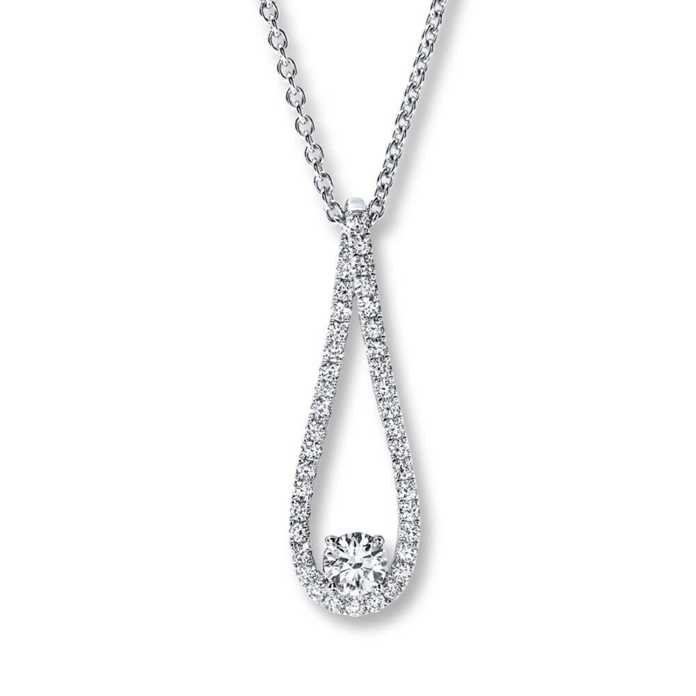 Hearts Desire Necklace 3/4 ct tw Diamonds 18K White Gold 1d9h9pBc