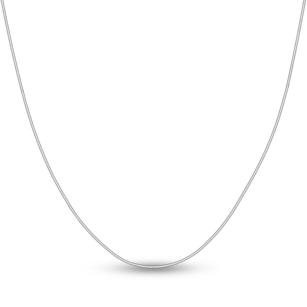 Hollow Snake Chain Necklace 14K White Gold 20" 1jnjVE6K