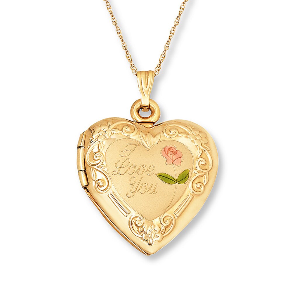 Heart Locket 14K Yellow Gold 1vb6DA5H