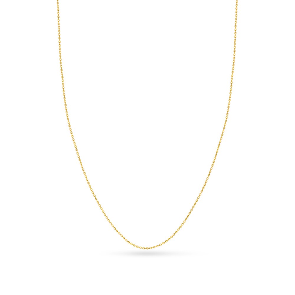 Cable Chain Necklace 18K Yellow Gold 16" 24vasJIQ