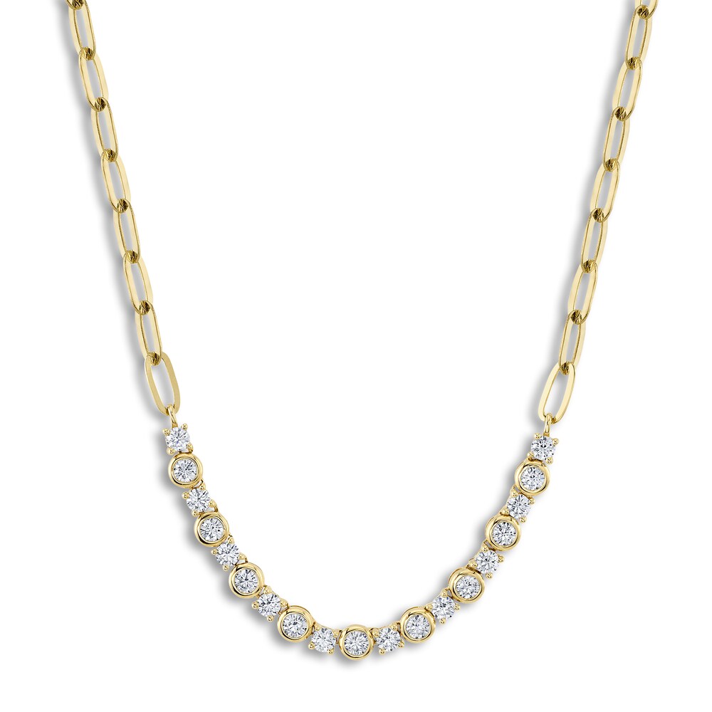 Shy Creation Diamond Necklace 1-1/2 ct tw Round 14K Yellow Gold 18" SC55023815 2GPvUGoJ