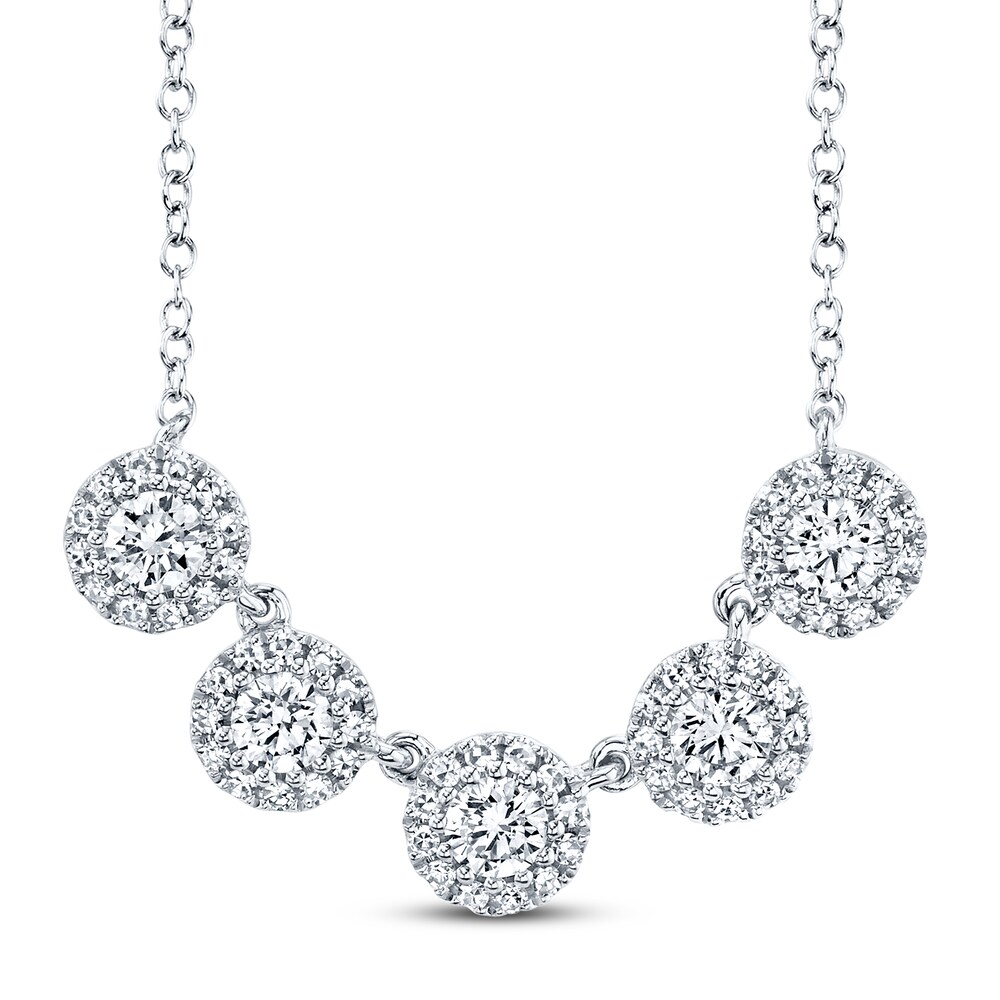 Shy Creation Diamond Necklace 1/2 carat tw 14K White Gold SC55004004V2 2OMcryfe