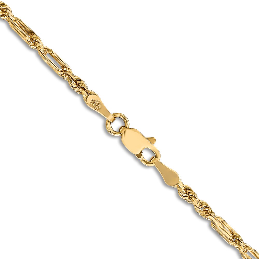 Diamond-Cut Rope Chain Necklace 14K Yellow Gold 22\" 2.5mm 2Wlfj5Ed