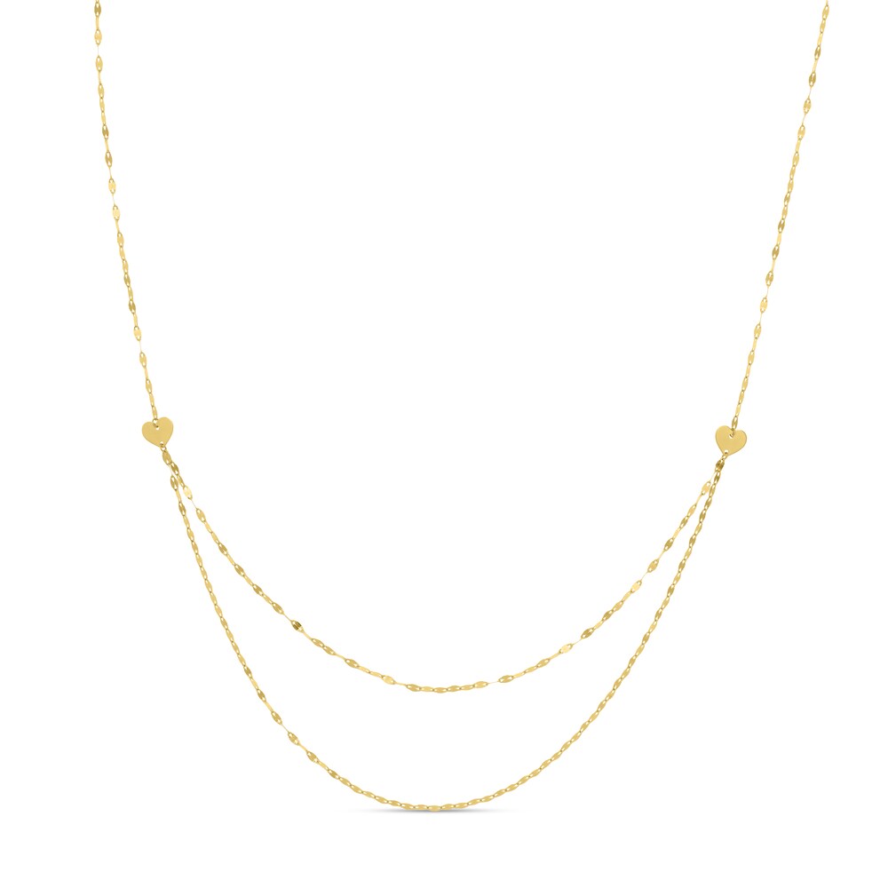 Tiered Chain Layer Necklace 14K Yellow Gold 2jWqVGJX