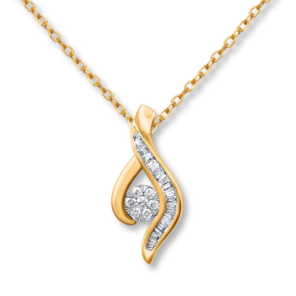 Diamond Editions Necklace 1/6 ct tw 10K Two-Tone Gold 2met5xf6