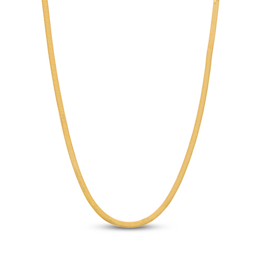 Italia D'Oro Herringbone Necklace 14K Yellow Gold 2oxaADT7