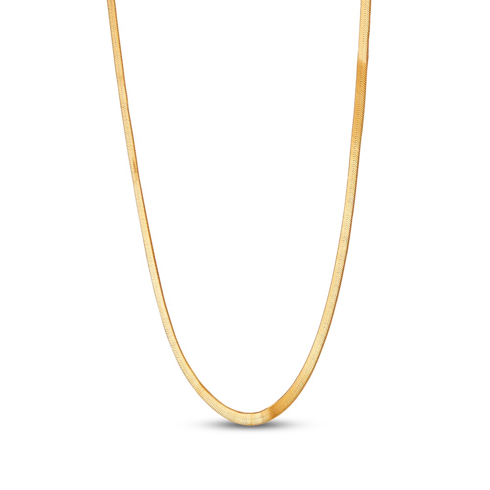 Italia D\'Oro Herringbone Necklace 14K Yellow Gold 2oxaADT7