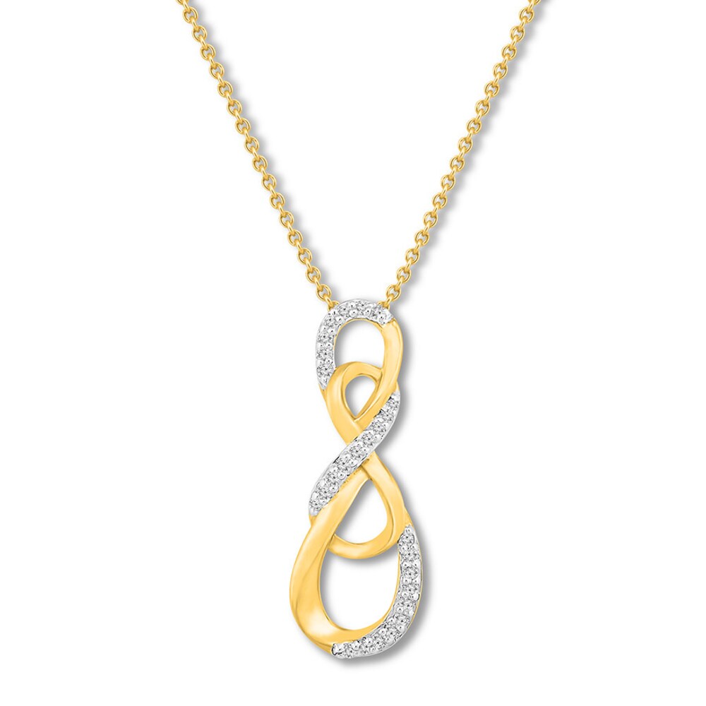 Diamond Infinity Necklace 1/10 carat tw 10K Yellow Gold 391IGpWI