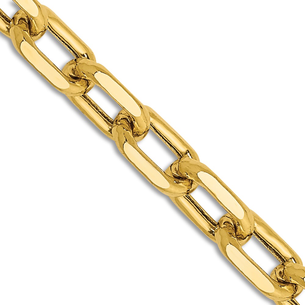 Men\'s Cable Chain Necklace 14K Yellow Gold 18\" 4.9mm 3Ir9tZxh