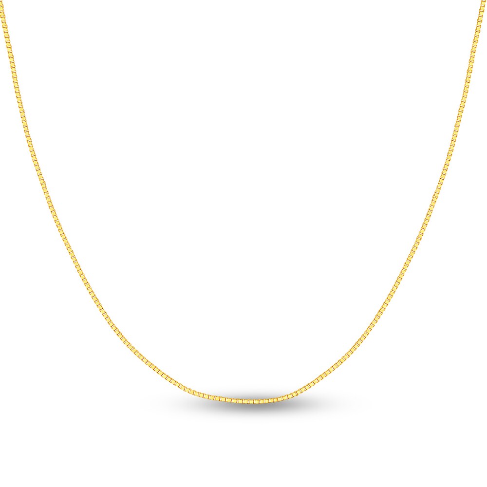 Box Chain Necklace 14K Yellow Gold 20" 3OInyxAB