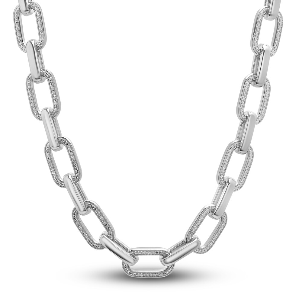 Men\'s Diamond Necklace 1/2 ct tw Round Sterling Silver 3T7oeCBT