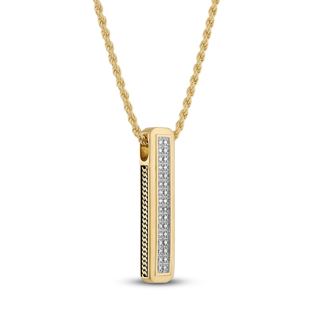 1933 by Esquire Diamond Pendant Necklace 1/8 ct tw Round 14K Yellow Gold/Sterling Silver 3VrQwtiH