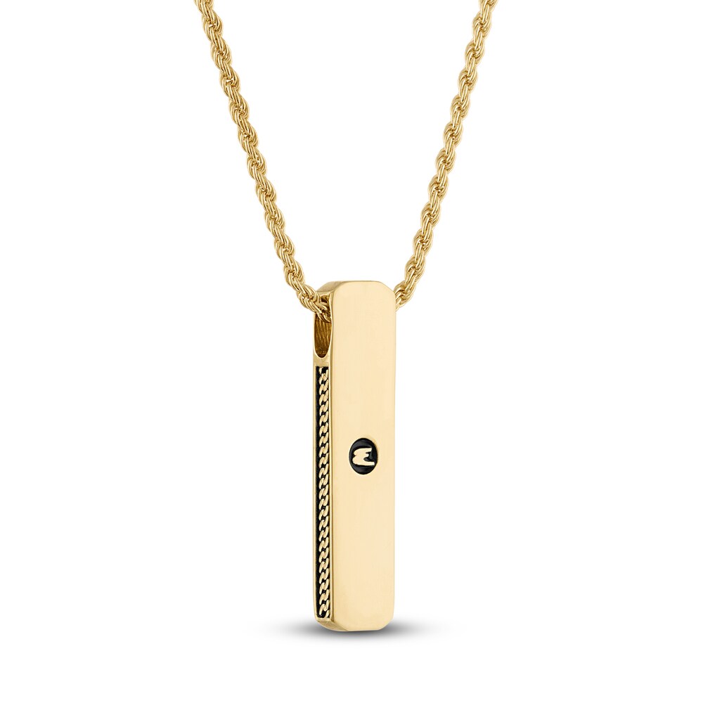 1933 by Esquire Diamond Pendant Necklace 1/8 ct tw Round 14K Yellow Gold/Sterling Silver 3VrQwtiH