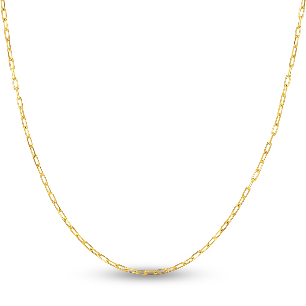 Paper Clip Chain Necklace 14K Yellow Gold 16" 3YbI1Y1u