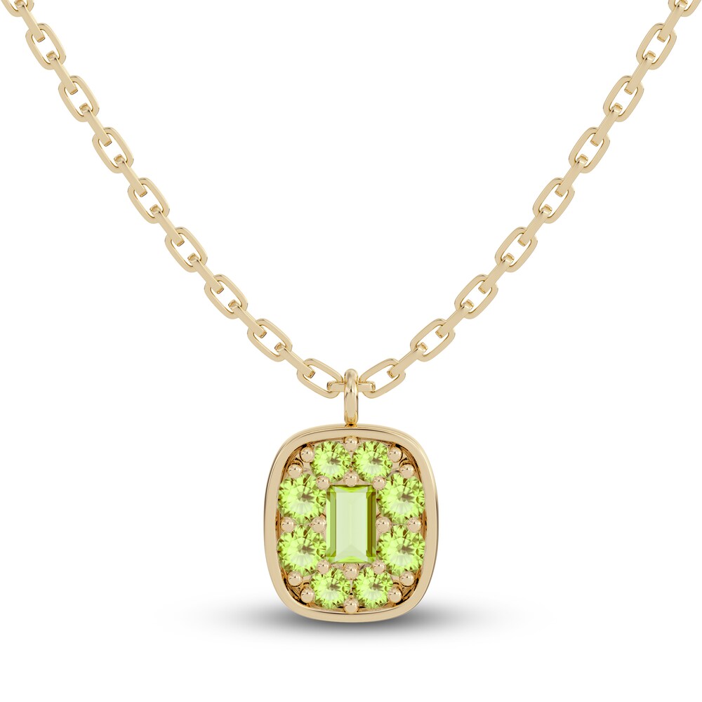 Juliette Maison Natural Peridot Pendant Necklace 10K Yellow Gold 4415DTlv