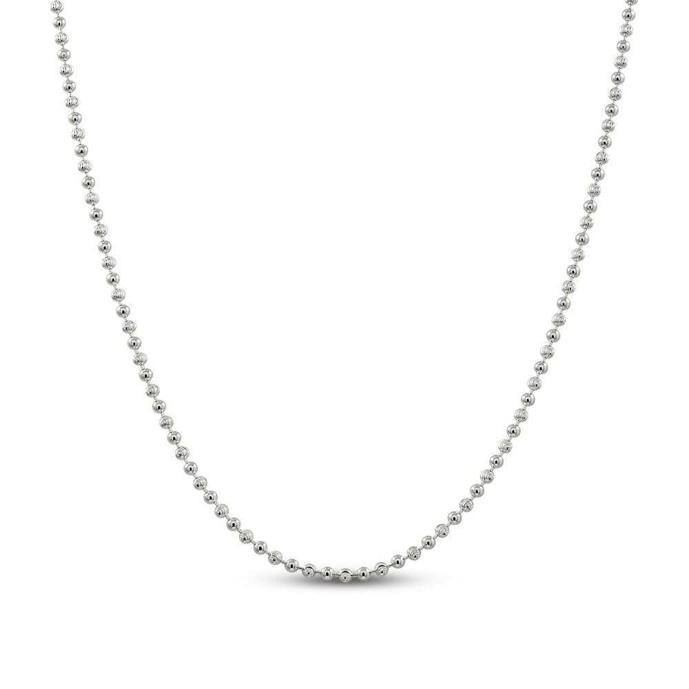 Beaded Chain Necklace Sterling Silver 45KTC3xL