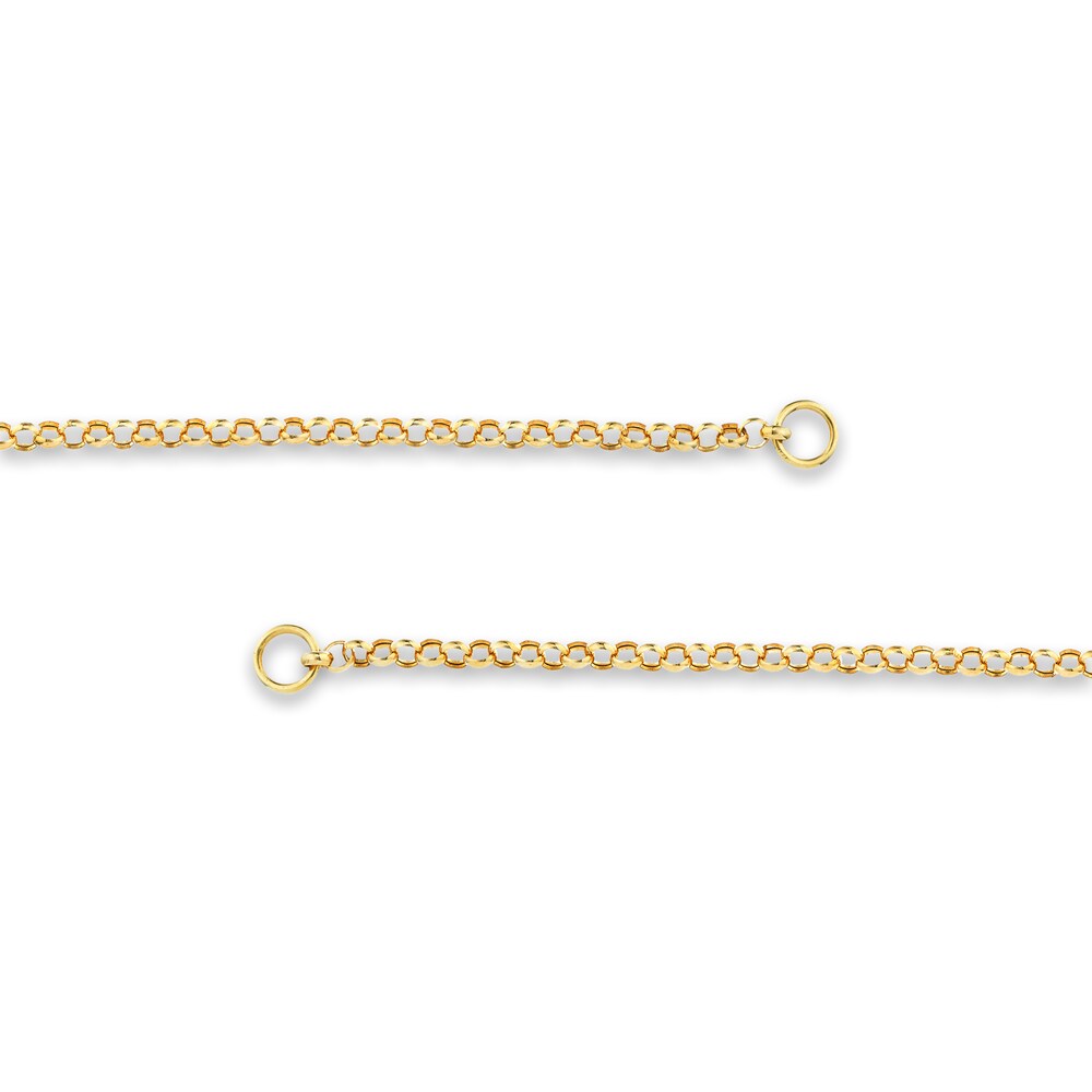 Hollow Rolo Chain Necklace 14K Yellow Gold 4BFa2Uul