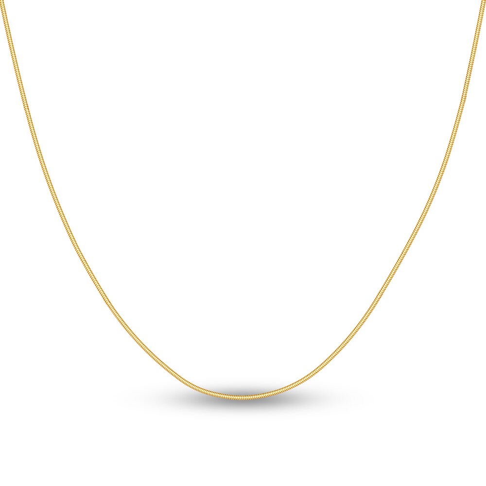 Hollow Snake Chain Necklace 14K Yellow Gold 20" 4CXdqtxe