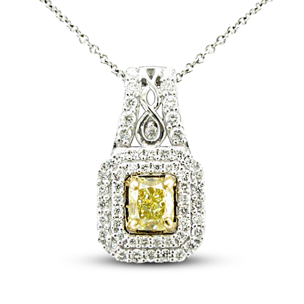 Le Vian Diamond Necklace 1 ct tw 18K Two-Tone Gold 4FS9ynKa