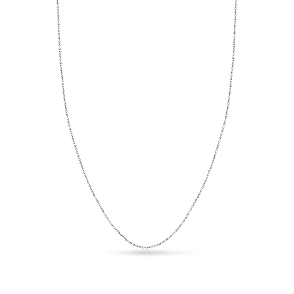 Cable Chain Necklace 18K White Gold 16" 4JW7PWcZ