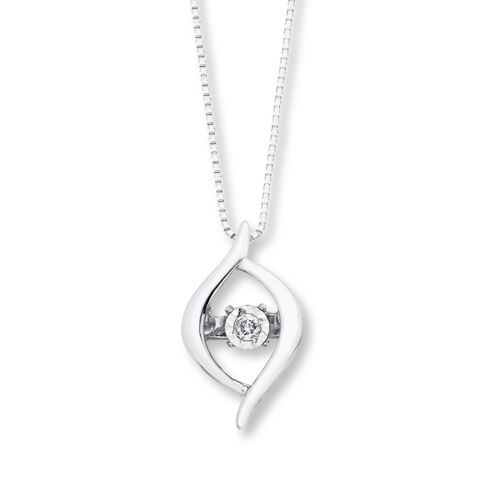 Diamonds in Rhythm 10K White Gold Necklace 4MxTJcCb