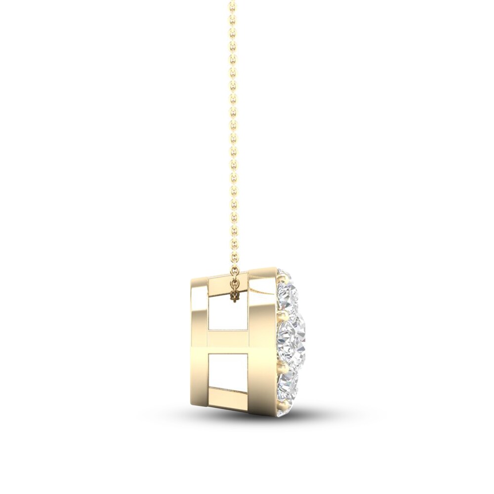 Diamond Necklace 1/4 ct tw Round 10K Yellow Gold 4PyTYfEm