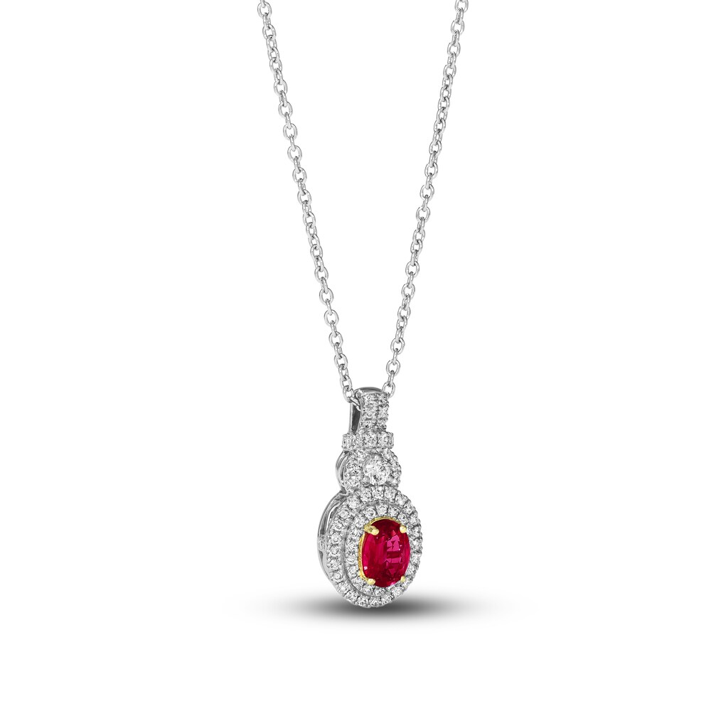 Le Vian Natural Ruby Necklace 1/2 ct tw Diamonds Platinum 4fQkyrzD