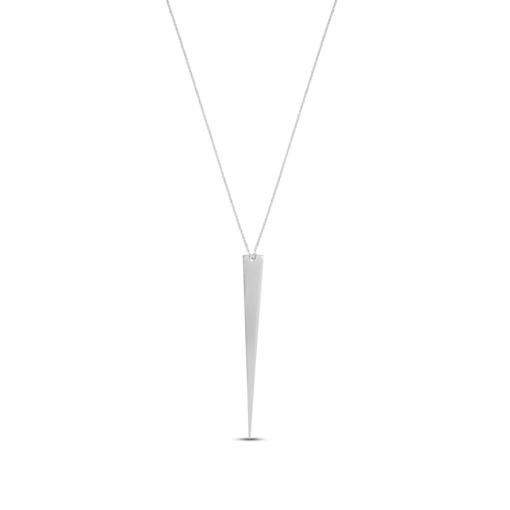 Triangle Necklace 14K White Gold 18" 4iDm93wn