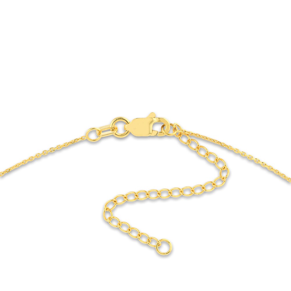Cutout Cross Necklace 14K Yellow Gold 16\" 4ose5jhV