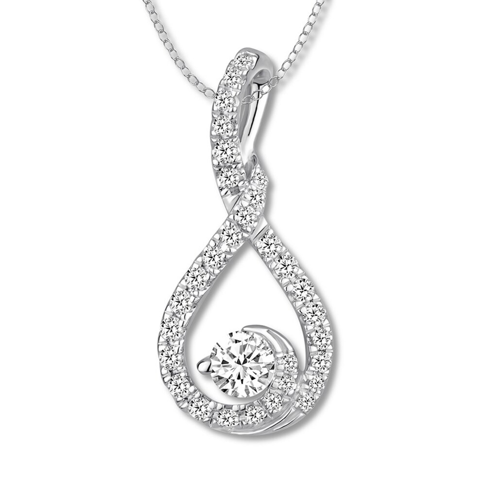 Hearts Desire Diamond Necklace 1/2 carat tw 18K White Gold 4xRPJJ0n
