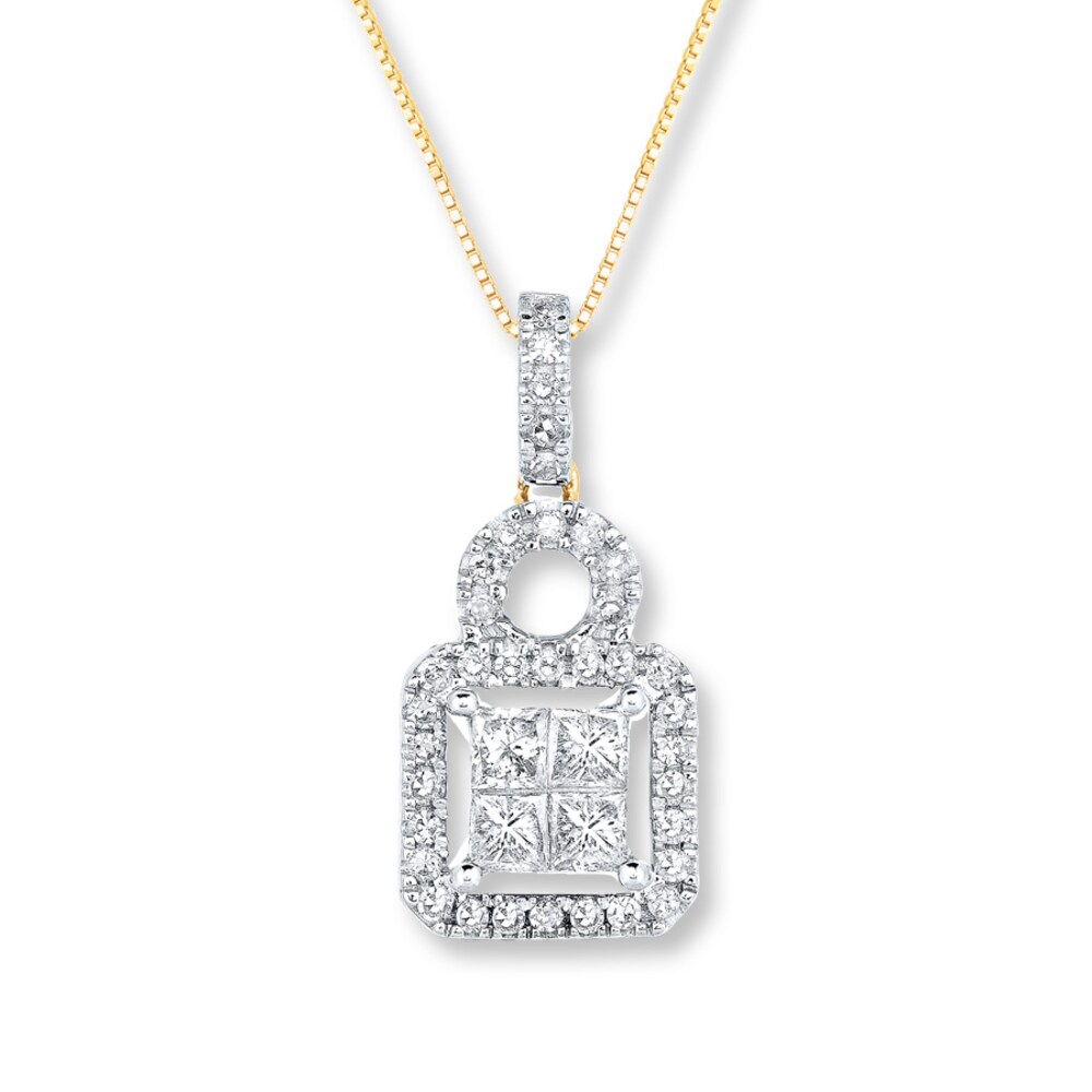 Diamond Necklace 1 Carat tw 14K Yellow Gold 59INMRKW