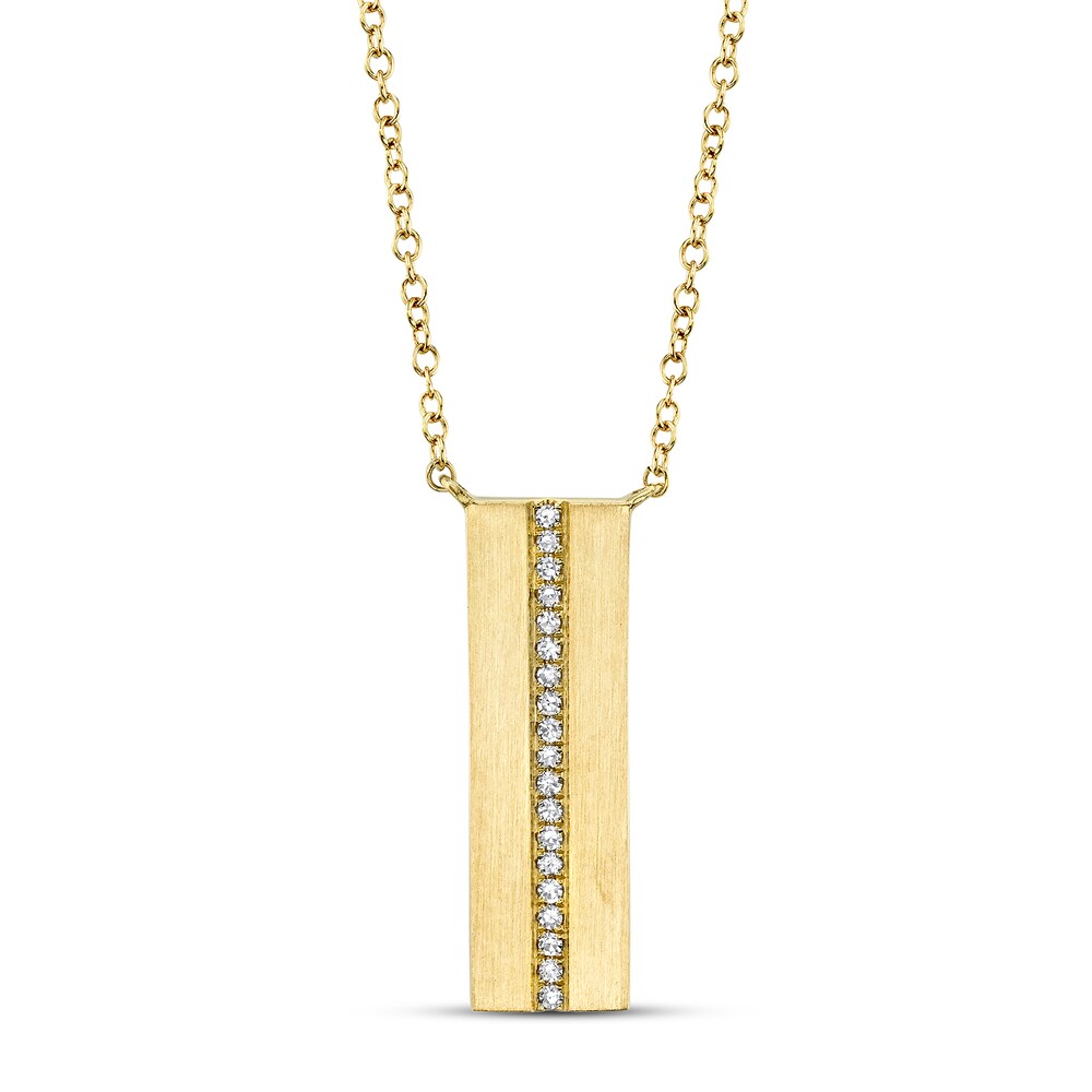 Shy Creation Necklace 1/20 ct tw Diamonds 14K Yellow Gold SC55003410 5DWi2tEv