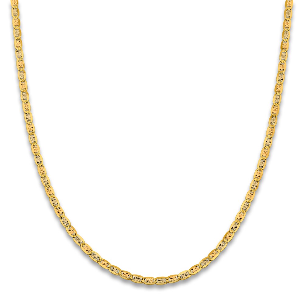 Men\'s Valentino Chain Necklace 14K Two-Tone Gold 24\" 5E8YgrUj