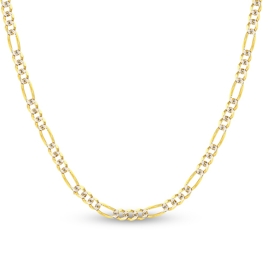 Figaro Chain Necklace 14K Two-Tone Gold 20" 5dd7HCyO