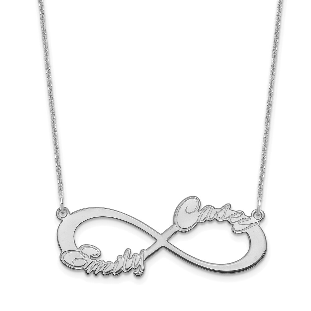 Two Name Infinity Necklace 14K White Gold 5fKH223c