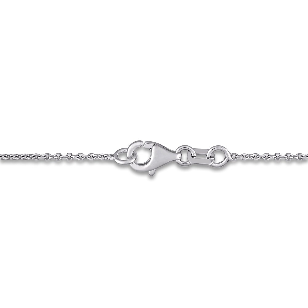 Diamond Bar Necklace 7/8 ct tw Baguette/Princess 10K White Gold 16.5\" 5fpQpPRA